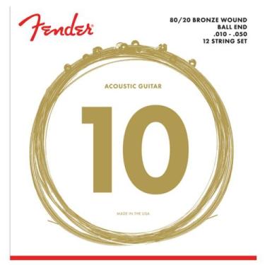 Imagem de Encordoamento Fender para Violão 12 Cordas 010-050 Bronze