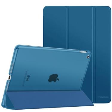 Imagem de Moko Capa para iPad 10.2 iPad 9ª geração 2021/iPad 8ª geração 2020/iPad 7ª geração 2019, capa inteligente com suporte fino para iPad de 10,2 polegadas, despertar/hibernar automaticamente, azul abismo
