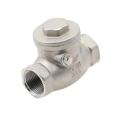 Imagem de 1 peça de válvula horizontal sem retorno de boca de fio de aço inoxidável 304 aço inoxidável 1/5.1 cm 3/10.2 cm 2.5 cm válvula de retenção de rosca fêmea (1-1/10.2 cm)