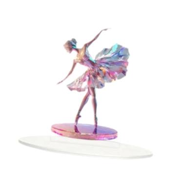 Imagem de FLCPJGV Placa de mesa decorativa 2D com bailarina, ideal para decoração de entrada.