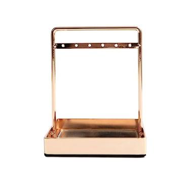 Imagem de Suporte de joias suporte de exibição de joias decoração de mesa de vestir multifuncional gancho de metal brinco colar prateleira de armazenamento de joias rack de armazenamento de joias (A)
