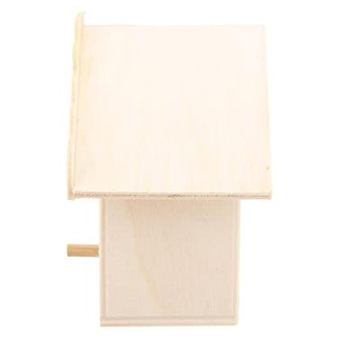 Imagem de AYNEFY Casa de Pássaros Ventilada de Madeira, Artesanato, Pendurado, Casa de Pássaros para Jardim Ao Ar Livre, Quintal, Gaiolas, Ninhos, Casas de (Beirais de renda nº 4)