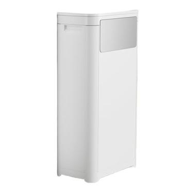 Imagem de Caixote do lixo 25 L/6,6 galões Lixeira de cozinha com tampa, lixeira superior de prensa, lixeira de plástico espacial com alça para Liviroom Office Hotel Commercial Rubbish Bi