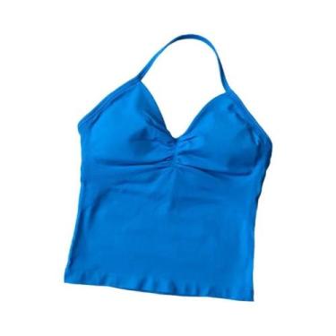 Imagem de Top De Treino Sem Costura Para Mulheres, Sutiã Esportivo De Cor Sólida