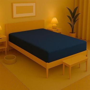 Imagem de Capa Colchão Queen 30 cm Malha Algodão com Zíper  Protetora e Lavável 