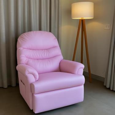 Imagem de Poltrona Rosa Para Extensão De Cilios Amamentação Reclinavel