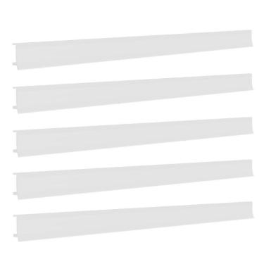 Imagem de Porta Etiqueta Bandeja Gondola Fit 90 Cm Branco Kit Com 5