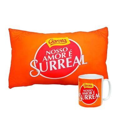Imagem de Almofada e Caneca Nosso Amor - Laranja - 29x19 cm