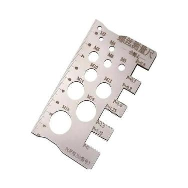 Imagem de Régua Medidora De Passo De Rosca Métrica Para Parafusos E Porcas, Ferr