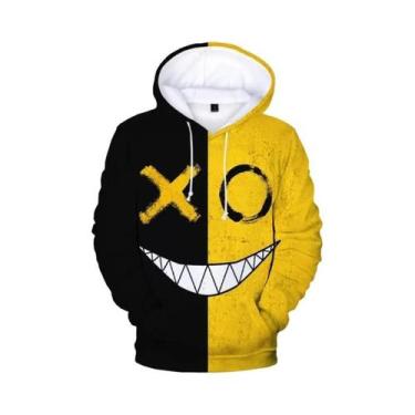 Imagem de Hoodie 3D Impresso Com Rosto Sorridente Do Diabo Para Homens E Mulhere