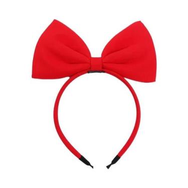 Imagem de Tiara De Pelúcia Com Laço De Bolinhas Do Mickey Mouse E Minnie, Acessó