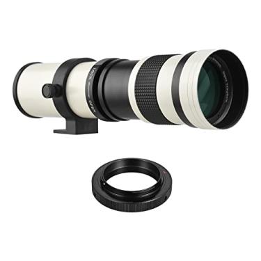 Imagem de Lente Super Teleobjetiva MF 420-800mm F 8 3-16 com Adaptador de Montagem T2 e AI-mount Óptica Multicamada Corpo Metal Rosca Universal 1 4 para Tripé Substituição Câmeras