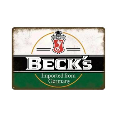 Imagem de Placa De Metal Vintage Retro Malibu Para Cerveja, Uísque E Vinho, Deco