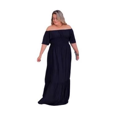 Imagem de Vestido Feminino Evangélico Longo Plus Size Babado Ciganinha Casual El