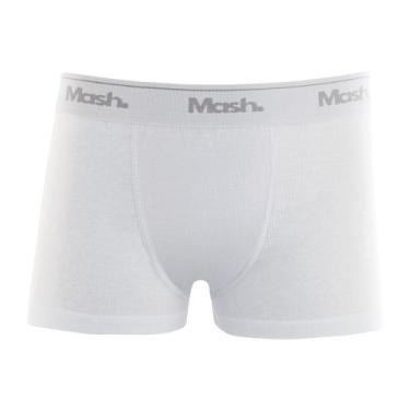 Imagem de Cueca Boxer Infantil Mash 190.03 Algodão T. P/GG, GG, Br00, Branco