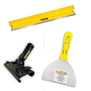 Imagem de Kit Desempenadeira Flexível Evolution Com Suporte Alongador Preto E Es