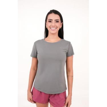 Imagem de Camiseta Feminina Wave Monttês Slim DryFit, Cinza, G