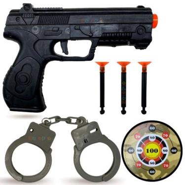 Imagem de Kit Pistola Brinquedo Infantil Com Dardos E Algema - Europio