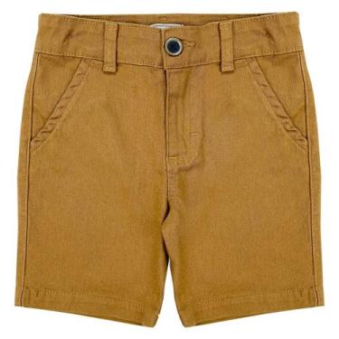 Imagem de Shorts Infantil Look Jeans Alfaiataria Collor, Caramelo, GG