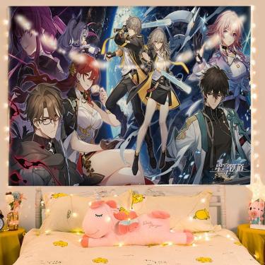 Imagem de Tapeçaria para pendurar na parede Genshin Impact Anime Hero Design