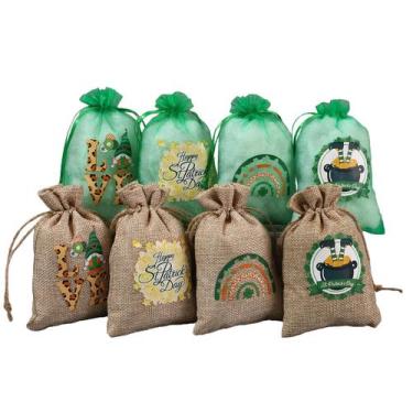 Imagem de Conjunto de sacolas de presente para o Dia de São Patrício, 50 bolsas 