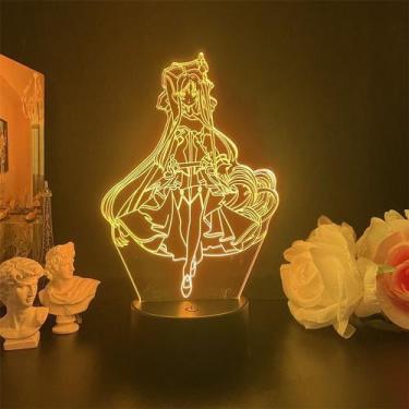 Imagem de Luz noturna LED 3D Sword Art Online Yuuki Asuna Color Changing - Yiwei