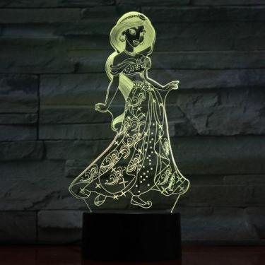 Imagem de Luz noturna Jasmines 3D com mudança de cor LED para crianças - Yiweisa