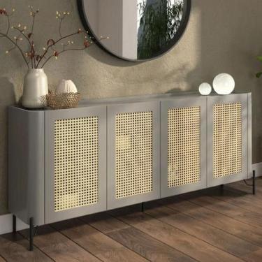 Imagem de Aparador Buffet Porta Sextavada 180cm Pés Metal 100% MDF - Casa Lar In