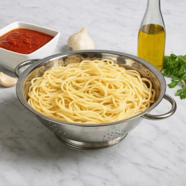 Imagem de Escorredor De Massa Em Aço Inox 27cm Com Alça Cozinha Uso - Top Util