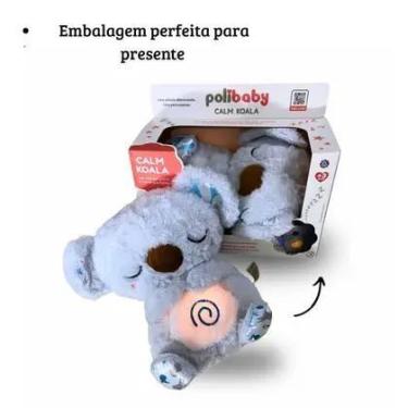 Imagem de Urso de Pelúcia Coala Que Dorme e Respira Com Som e Luz Polibrinq