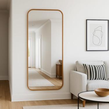 Imagem de Espelho de Corpo Inteiro Retangular Cantos Arredondado 110x53 – Elegância e Amplitude p...