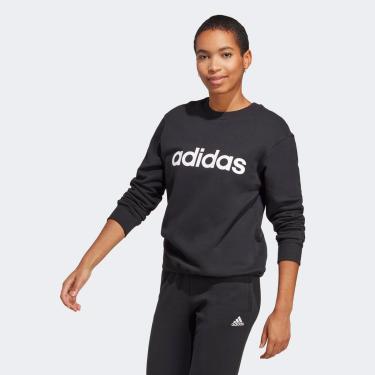 Imagem de Moletom Adidas Logo Linear Sem Capuz Feminino-Feminino
