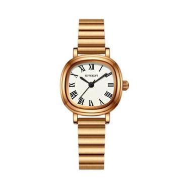 Imagem de Relógio De Quartzo Feminino Em Ouro Rosé Com Display Analógico Elegant