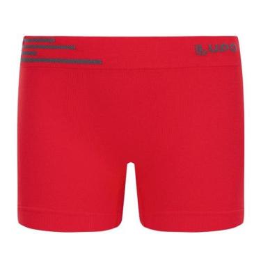 Imagem de Cueca Infantil Lupinho Boxer 132-002 Sem Costura Poliamida, Vermelho, 