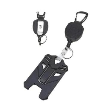 Imagem de Porta-Crachá Retrátil Reforçado Com Clipe Para Cartão De Identidade E 