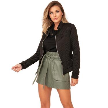 Imagem de Jaqueta Bomber Feminina Casaco Blusa Frio Casual  Metalassê-Feminino