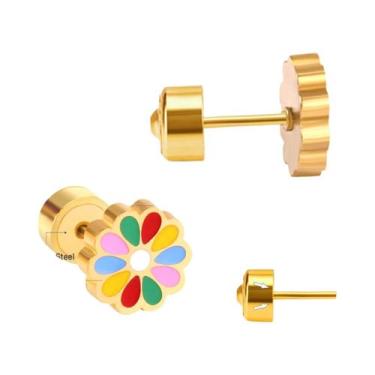 Imagem de Brincos De Coração Em Acrílico Para Meninas LUXUKISSKIDS Joias De Moda