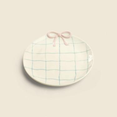 Imagem de Prato para Lanche Laço Cerâmica Azul - A\CASA