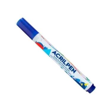 Imagem de Caneta para tecido acrilpen acrilex -, Azul