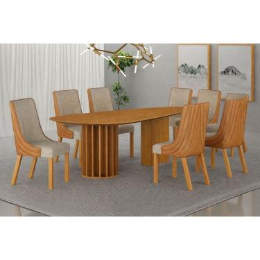 Imagem de Conjunto jantar 08 cadeiras maciça 2x1 Pilar M - Arbo Design