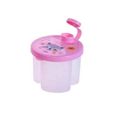 Imagem de Pote Dosador Porta Leite em Pó Achocolatado com 3 Divisórias Plasútil,