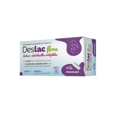 Imagem de Deslac Flora - Lactase + Lactobacillus (30 caps) - Padrão: Único - Max