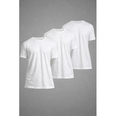 Imagem de Kit 3 Camisetas Básicas Masculinas 100 Algodão Direto da Fabrica - Lua