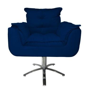 Imagem de Conjunto 2 Poltronas Para Recepção Com Base Giratória de Metal Opala S