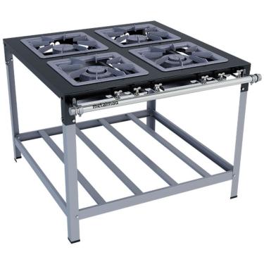 Imagem de Fogão Industrial Stori Premium 4 Bocas 40x40 M14 Pintado Metalmaq