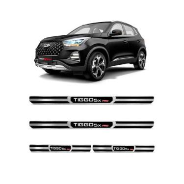 Imagem de Kit Soleiras Aço Escovado NP - Protetor Premium Tiggo 5X Pro 2022 à 20