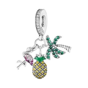 Imagem de Pulseira Feminina De Prata Esterlina 925 Com Pingente De Coração E Con