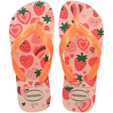 Imagem de Chinelo Infantil Menina Havaianas Kids Flores 4000052 Rosa, Rosa, 27/2
