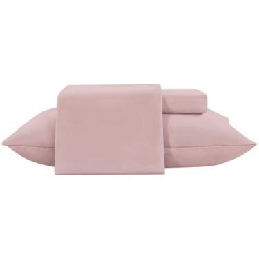 Imagem de Jogo de cama solteiro 03 peças toque de seda-ternille - JOLITEX, Rose,