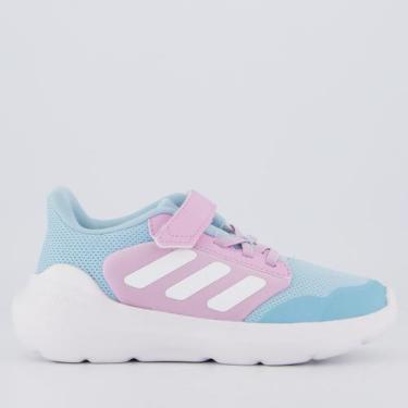 Imagem de Tênis Adidas Tensaur Run 3.0 EL Infantil Azul e Lilás, 29